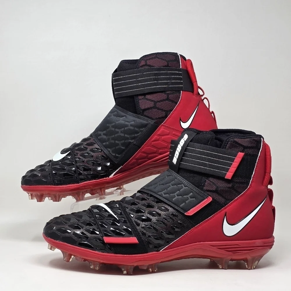 Nike Force Savage Elite 2 Football Cleats Red Black Men's Size 17 BV3962-002 New